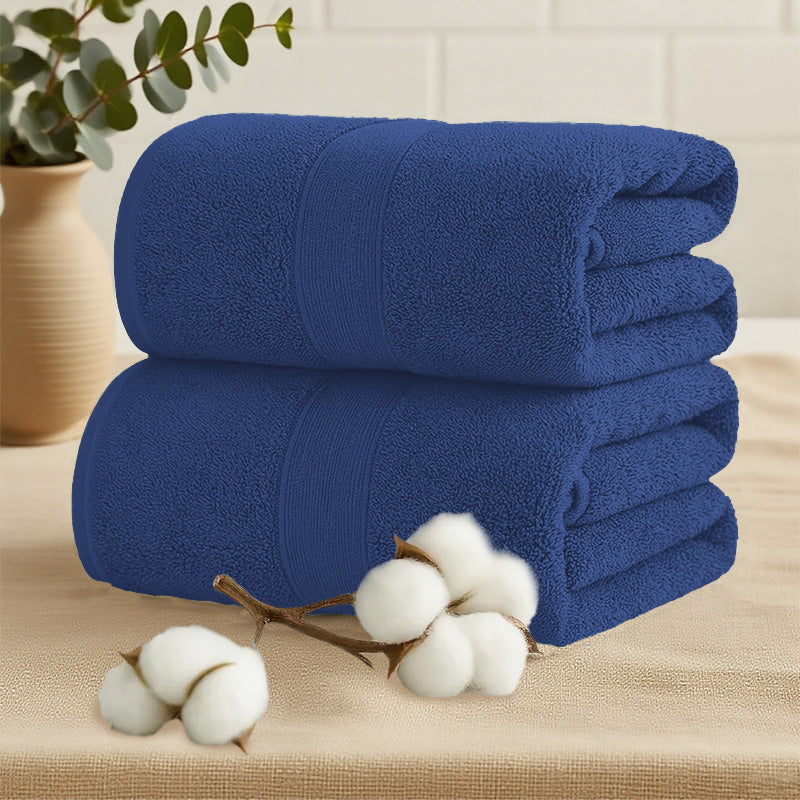 Twin Pack 100% Combed Cotton Bath Sheet - Extra Large