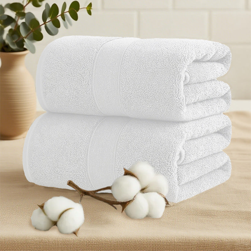 Twin Pack 100% Combed Cotton Bath Sheet - Extra Large