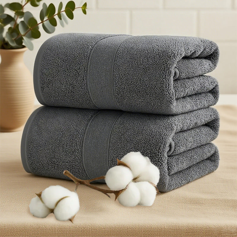 Twin Pack 100% Combed Cotton Bath Sheet - Extra Large