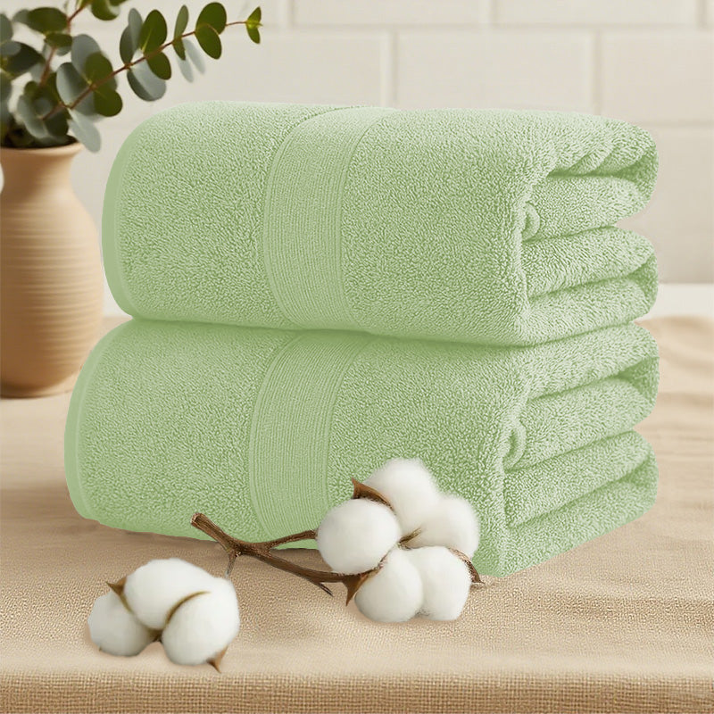 Twin Pack 100% Combed Cotton Bath Sheet - Extra Large