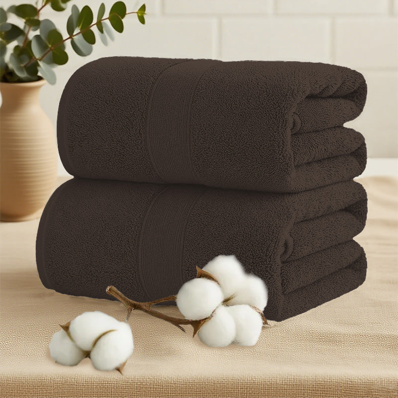 Twin Pack 100% Combed Cotton Bath Sheet - Extra Large
