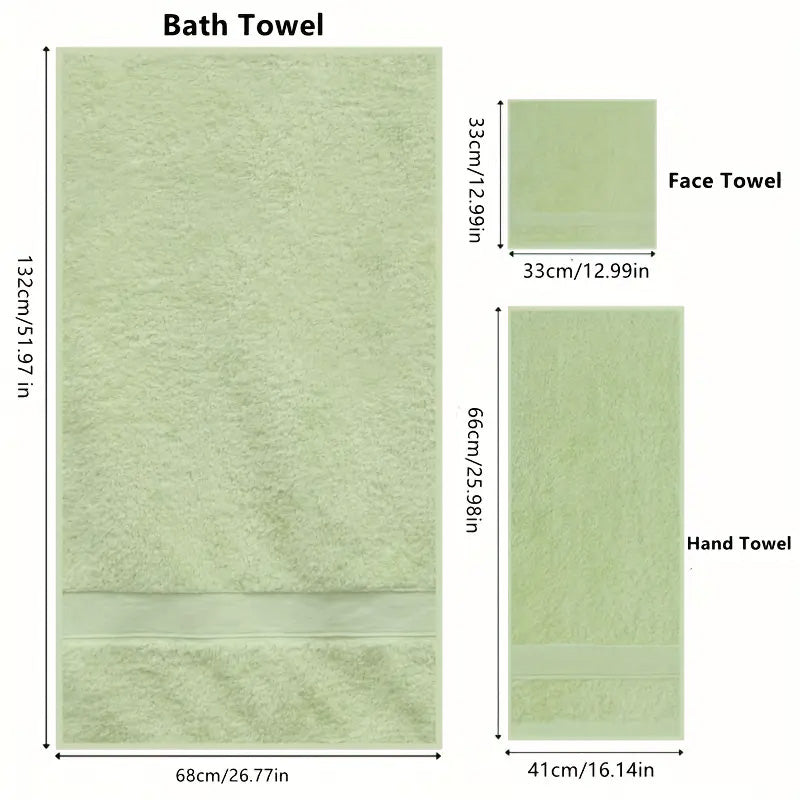6 Piece 100% Combed Cotton Bath Towel Set