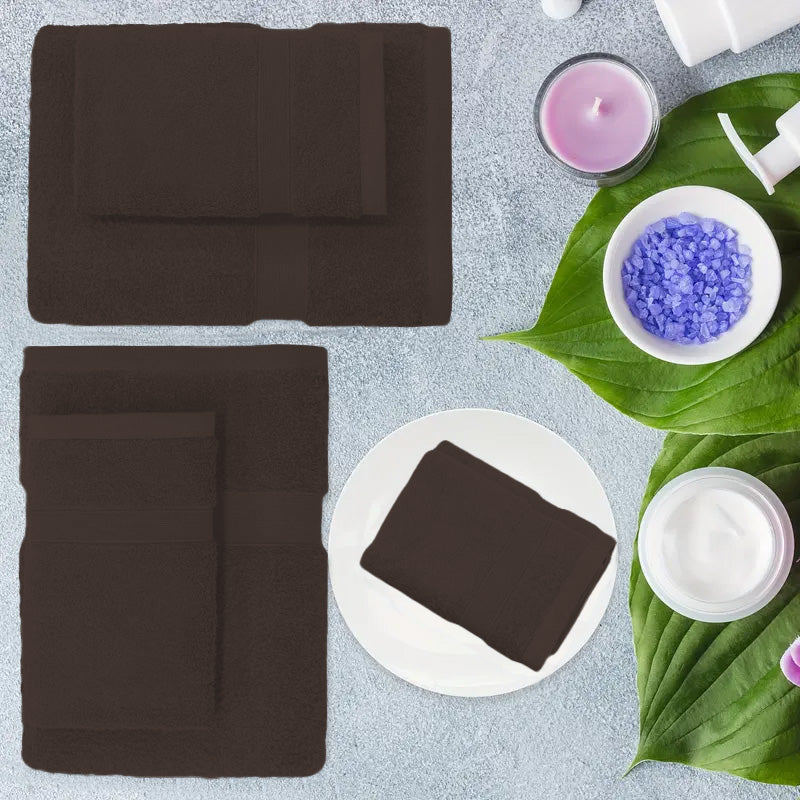 6 Piece 100% Combed Cotton Bath Towel Set