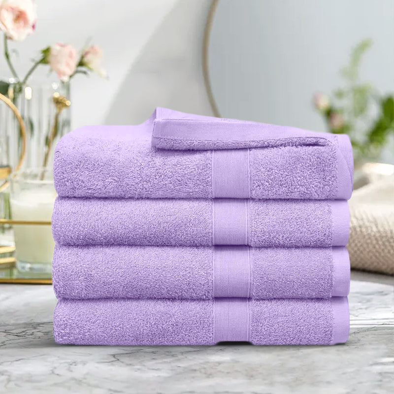 4 Piece 100% Combed Cotton Bath Towel Set