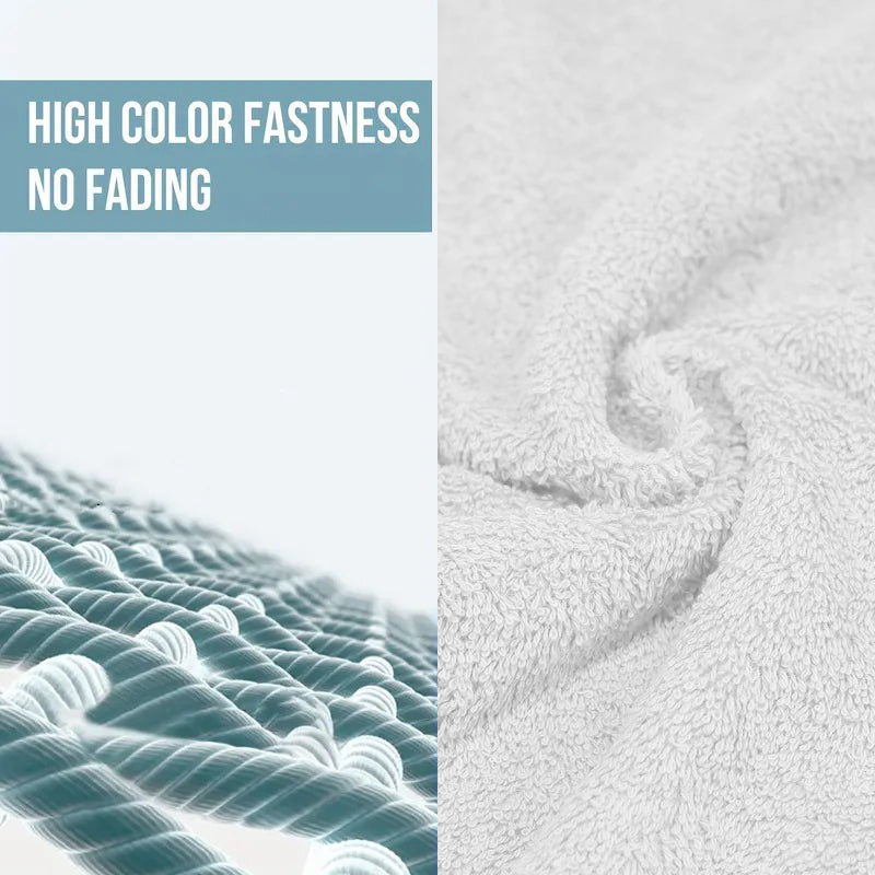 4 Piece 100% Combed Cotton Bath Towel Set