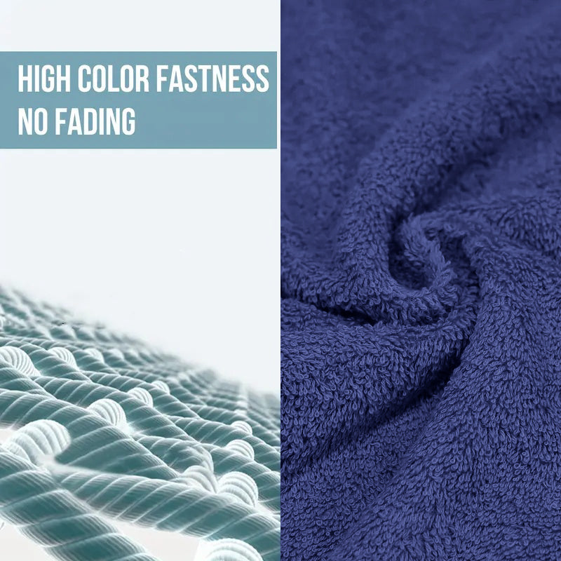 4 Piece 100% Combed Cotton Bath Towel Set