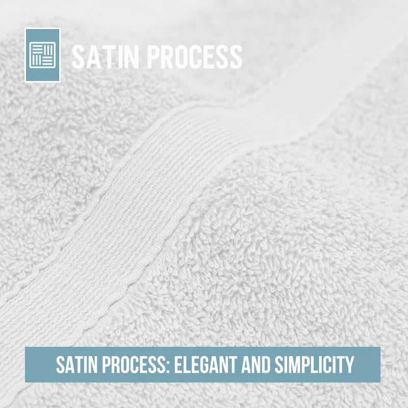 4 Piece 100% Combed Cotton Bath Towel Set