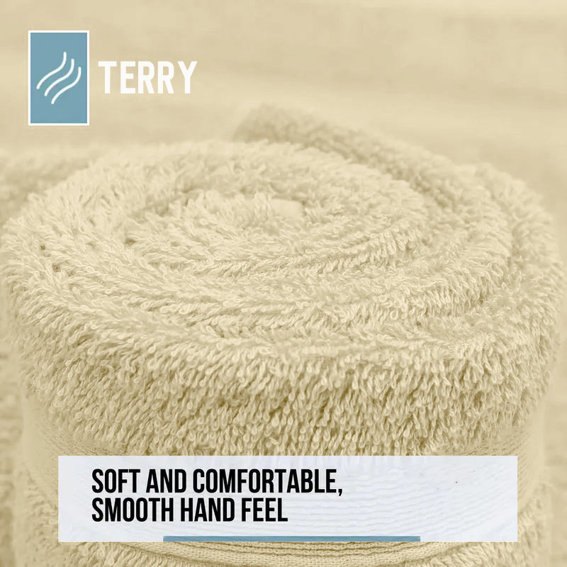 4 Piece 100% Combed Cotton Bath Towel Set