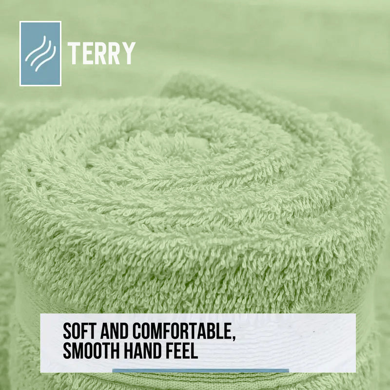 4 Piece 100% Combed Cotton Bath Towel Set