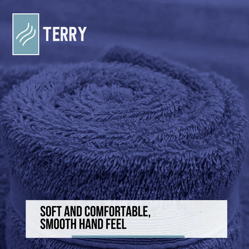 4 Piece 100% Combed Cotton Bath Towel Set