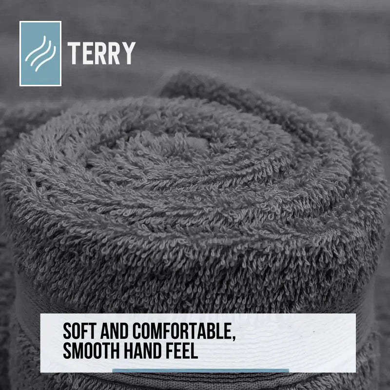 4 Piece 100% Combed Cotton Bath Towel Set
