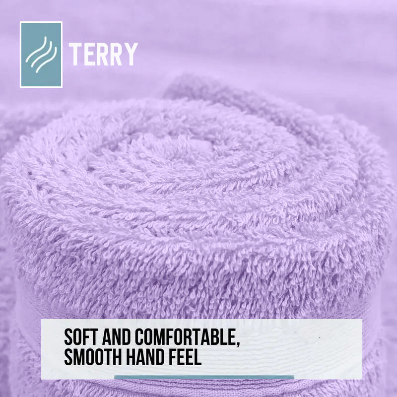 4 Piece 100% Combed Cotton Bath Towel Set