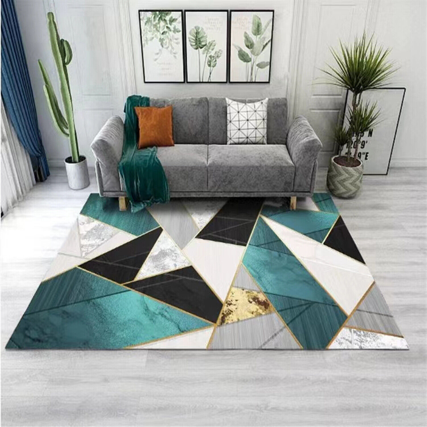 Living Room Carpet-Stitching Geometry Style – Lakora Home