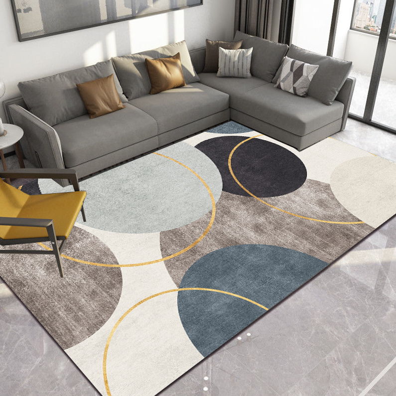 Living Room Carpet-Stitching Geometry Style – Lakora Home