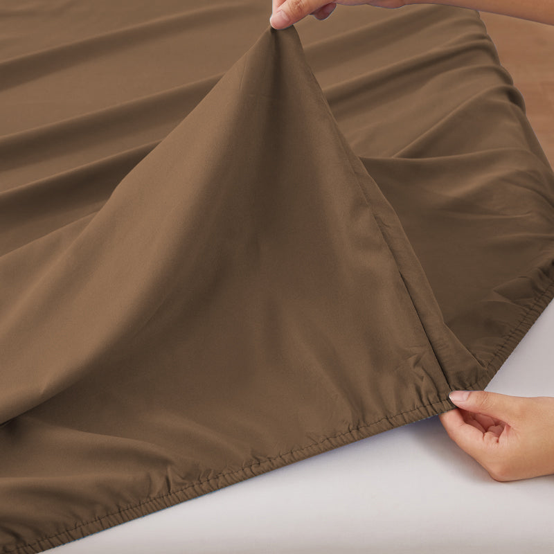 Anti-Wrinkle Soft Microfiber Sheet Set-Taupe Color