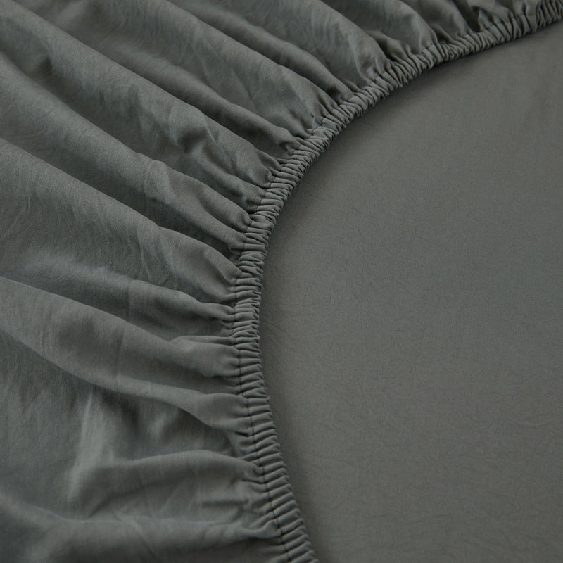 4-Piece Organic Washed Cotton Bed Sheet Set