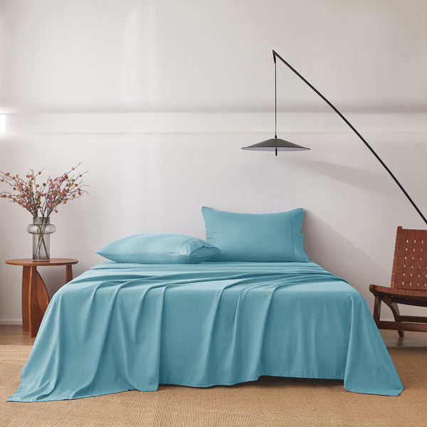 Anti-Wrinkle Soft Microfiber Sheet Set-Light Blue Color