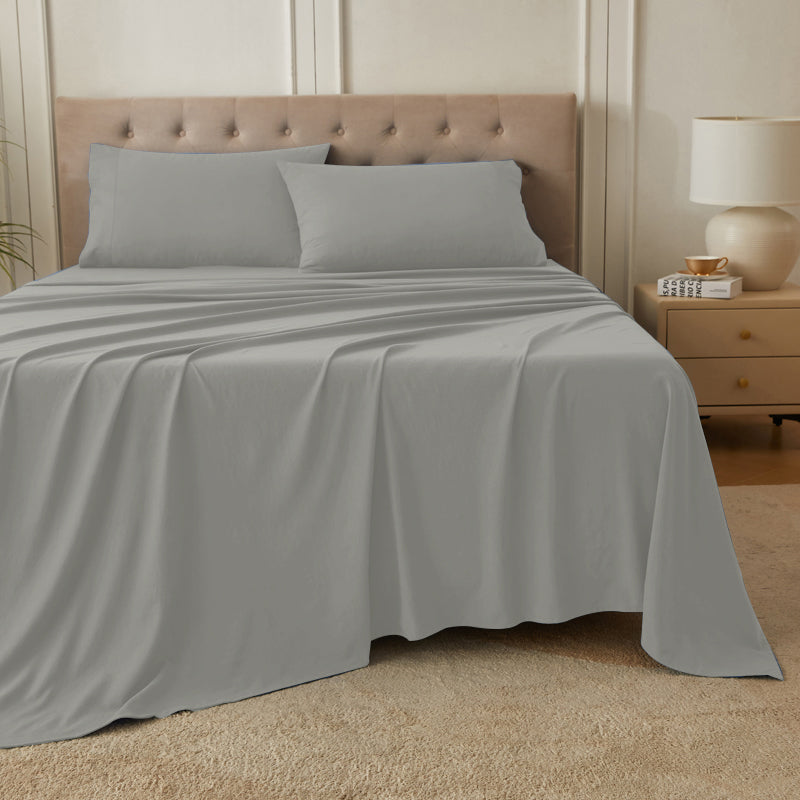 4-Piece Ultra-Soft Washed Cotton Bed Sheet Set