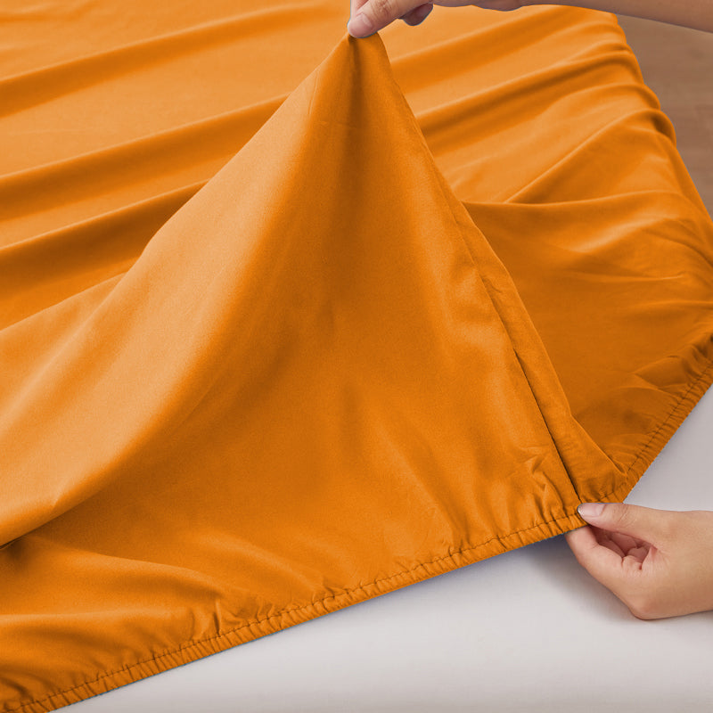 Anti-Wrinkle Soft Microfiber Sheet Set-Rust Color