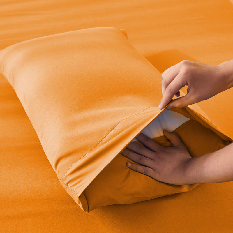 Anti-wrinkle Soft Microfiber Sheet Set-Yellow Color