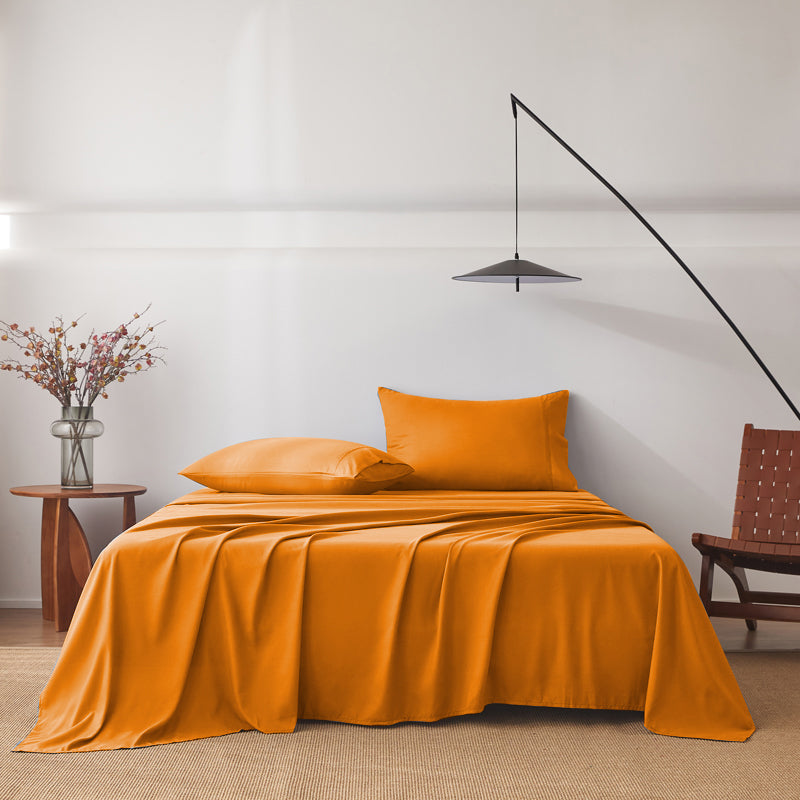 Anti-wrinkle Soft Microfiber Sheet Set-Yellow Color