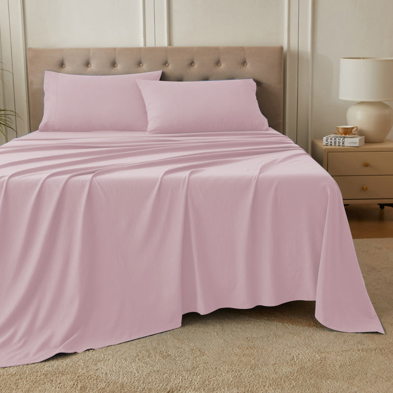 4-Piece Ultra-Soft Washed Cotton Bed Sheet Set