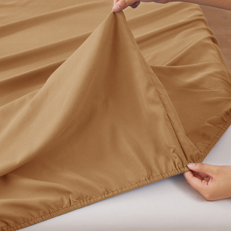 Anti-wrinkle Soft Microfiber Sheet Set-Yellow Color