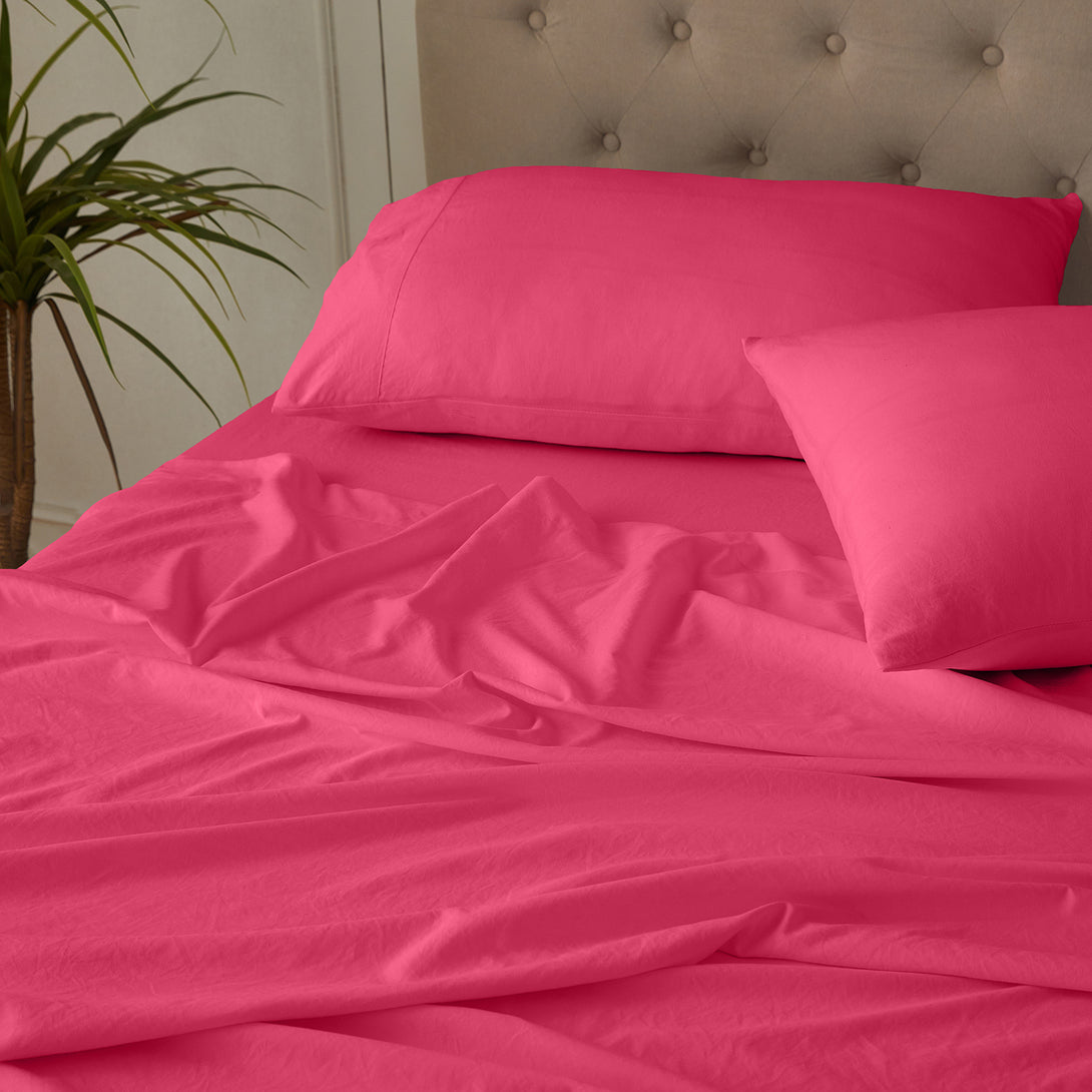 4-Piece Ultra-Soft Organic Softwash Cotton Bed Sheet Set